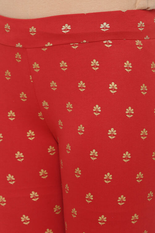 Beige Cotton Leggings image number 1