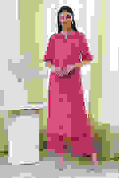 Blush Pink Straight Kurta Set image number 6