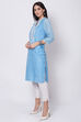 Peach Straight Kurta image number 2