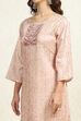 Blue Tussar Printed Unstitched Suit Set image number 2