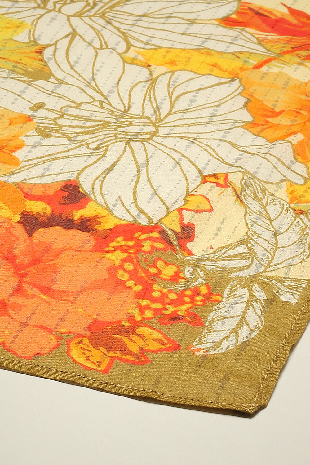 Green Cotton Blend A-Line Kurta Salwar Suit Set image number 3