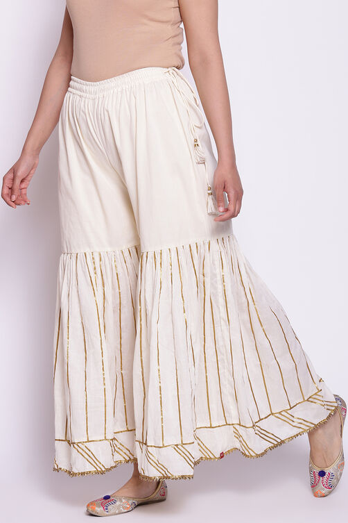 Crimson Red Cotton Sharara image number 3