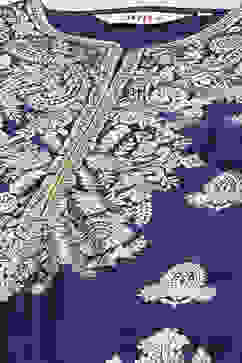 Purple Polyester Straight Printed 2 Piece Set image number 1