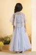 Lavender Nylon Flared Lehenga Set image number 4