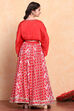 Red Polyester Lehenga Set image number 5