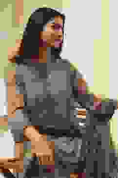 Camel Art Silk Straight Suit Set image number 7