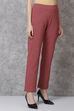 Navy Straight Cotton Pants image number 4