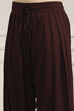 Brown Printed Straight Suit Set image number 2