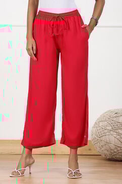 Fuschia Rayon Palazzo image number 4