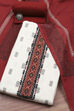 Off-White-Red Flex Hand Block Print Unstitched Suit Set image number 0