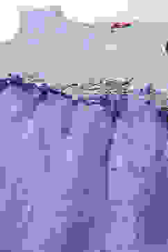 Blue Polyester Gathered Solid Dress image number 1