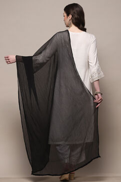 Black Polyester Dupatta image number 2