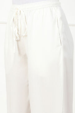Off White Rayon Palazzo image number 1