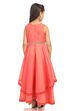 Coral Anarkali Art Silk Gown image number 4