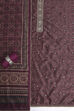 Wine Silk Blend Hand Embroidered Unstitched Suit Set image number 1