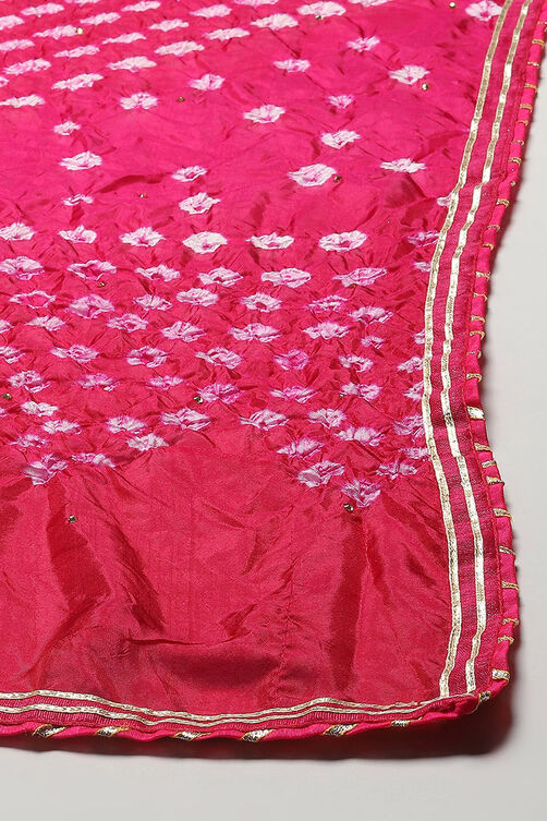 Orange Silk Blend Unstitched Suit set image number 4