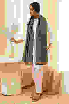 Green Cotton Blend Dupatta image number 0