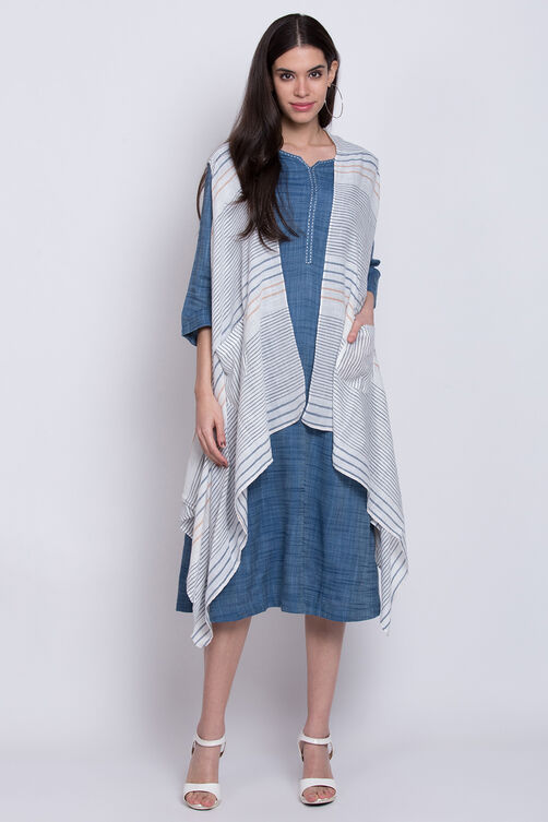 Blue Cotton Two Piece Set image number 2