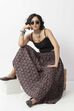 Black Cotton Printed Skirt image number 0