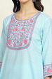 Blue Cotton Handloom Unstitched Suit Set image number 2