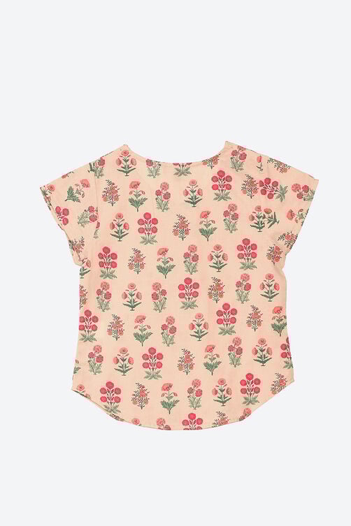 Pink Cotton Printed Top image number 2