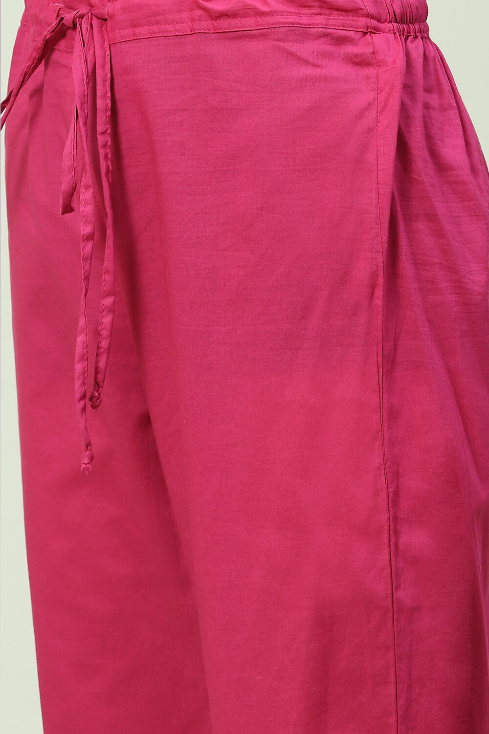 Magenta Floral Foil Printed Straight Suit Set image number 2