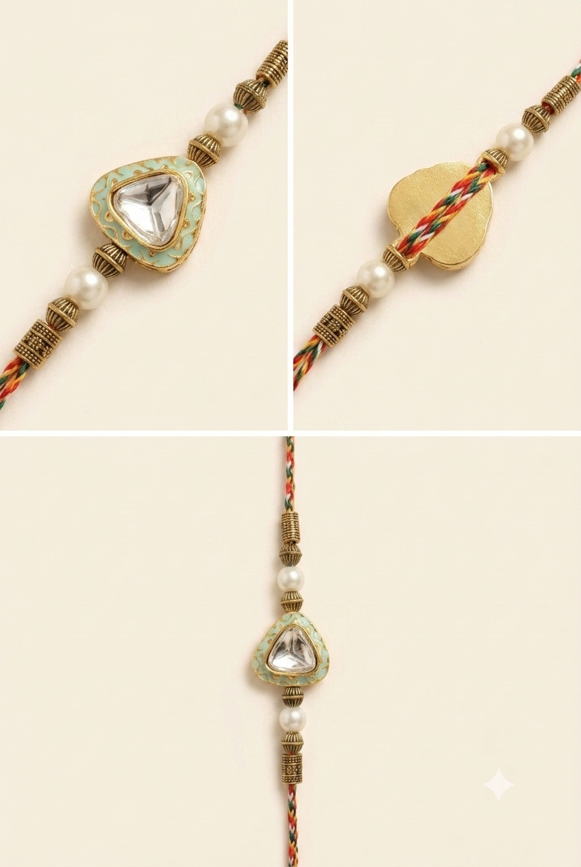 Multlicolor Rakhi With Beads & Crystal image number 0