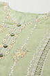 Light Green Organza Digital Print Unstitched Suit Set image number 2
