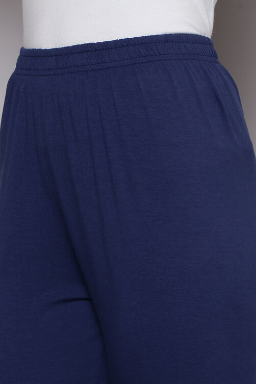 Black Cotton Blend Solid Churidar image number 5
