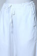 Ice Blue Cotton Straight Kurta Slim Pants Suit Set image number 3
