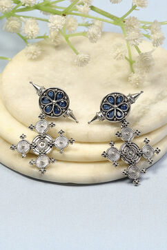 Navy Brass Drop & Danglers image number 0