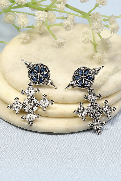 Navy Brass Drop & Danglers image number 0