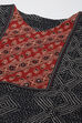 Black Cotton Printed Unstitched Suit Set image number 5