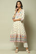 Ecru LIVA Straight Printed Kurta image number 4
