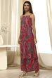 Magenta Pure Cotton Printed Straight Kurta Set image number 3