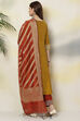 Mustard Poly Viscose Anarkali Kurta Palazzo Suit Set image number 7
