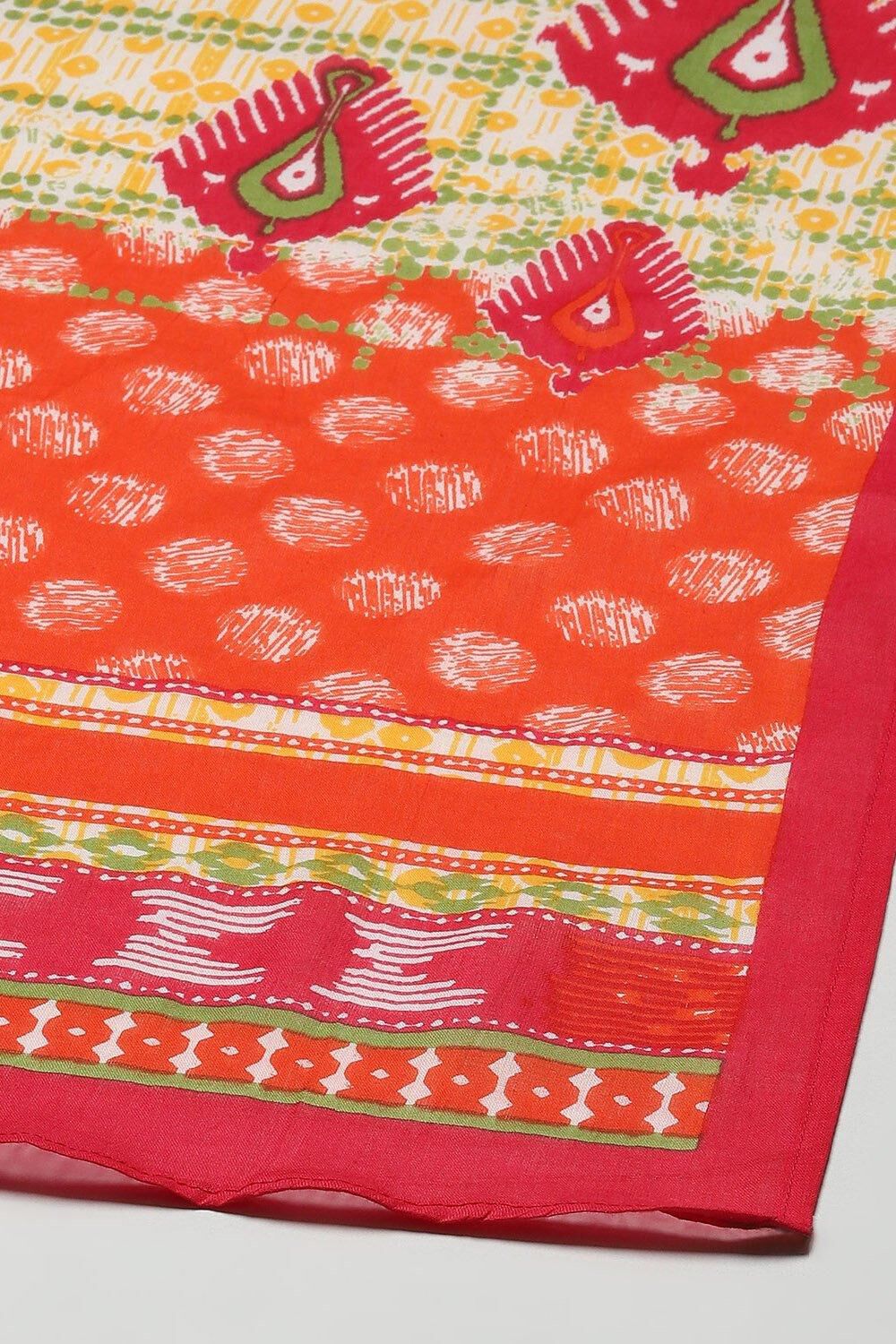 Coral Cotton Straight Kurta Pant Suit Set image number 3