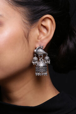 Kundan and Light pink stone long earrings image number 0
