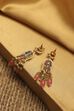 Pink Gold Plated Brass Drop & Dangler Earrings image number 2