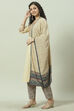 Blue Straight Kurta Regular Pants Suit Set image number 5