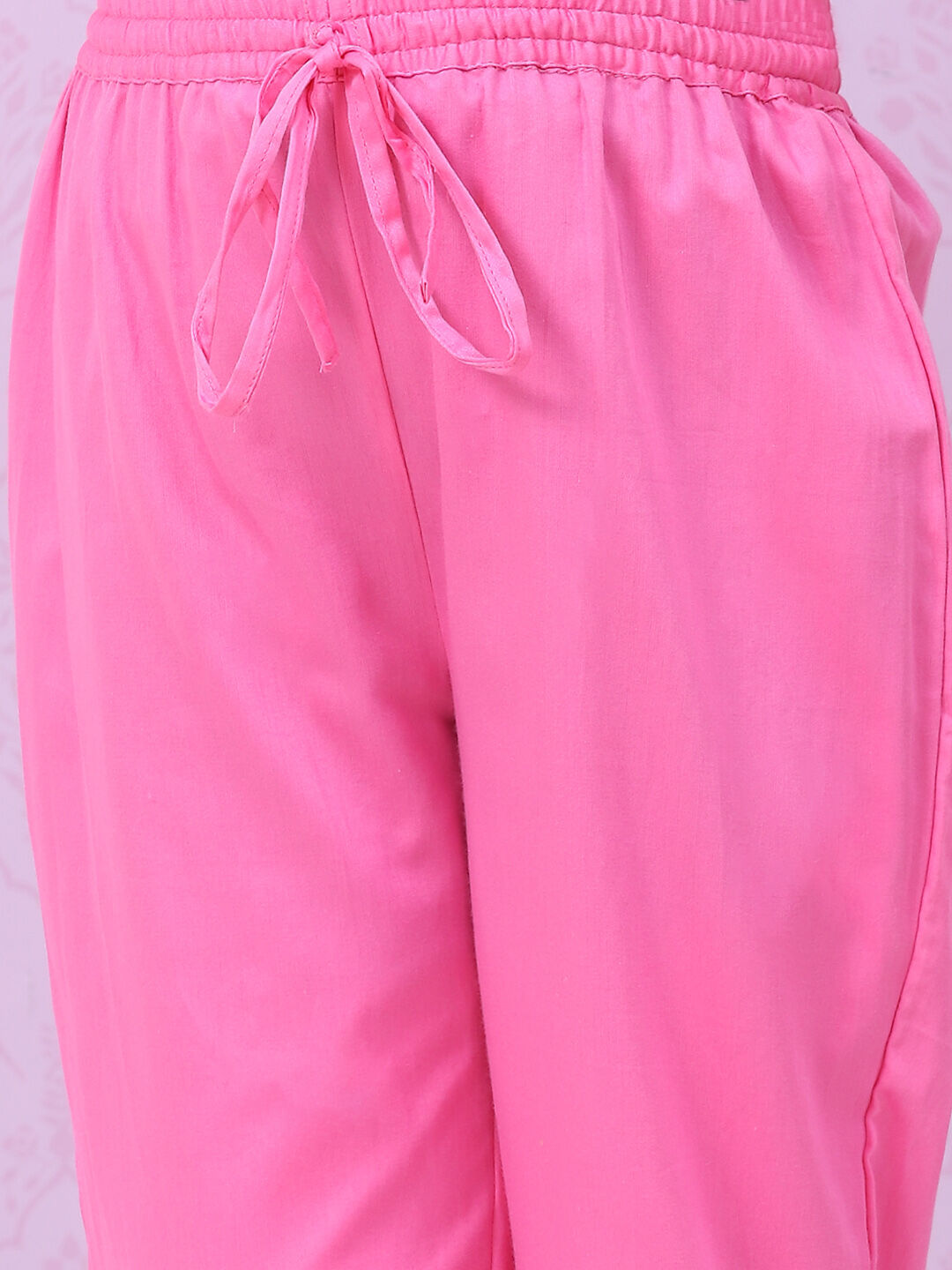 Lime Green Art Silk Flared Kurta Regular Pants Suit Set image number 2