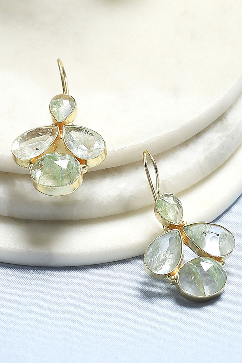 Aqua Stone Earrings image number 0
