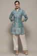 Khaki Viscose Straight Kurti