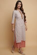Sap Green Cotton Straight Kurta Palazzo Suit Set image number 3