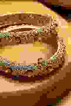 Gold Alloy Temple Bangles image number 2