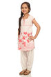 Off White And Red Straight Cotton Kurta Salwar Suit Set image number 3