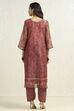 Grey Chanderi Printed Unstitched Suit Set image number 5