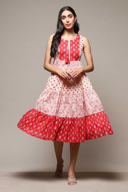 Lavender Cotton Tiered Dress image number 5