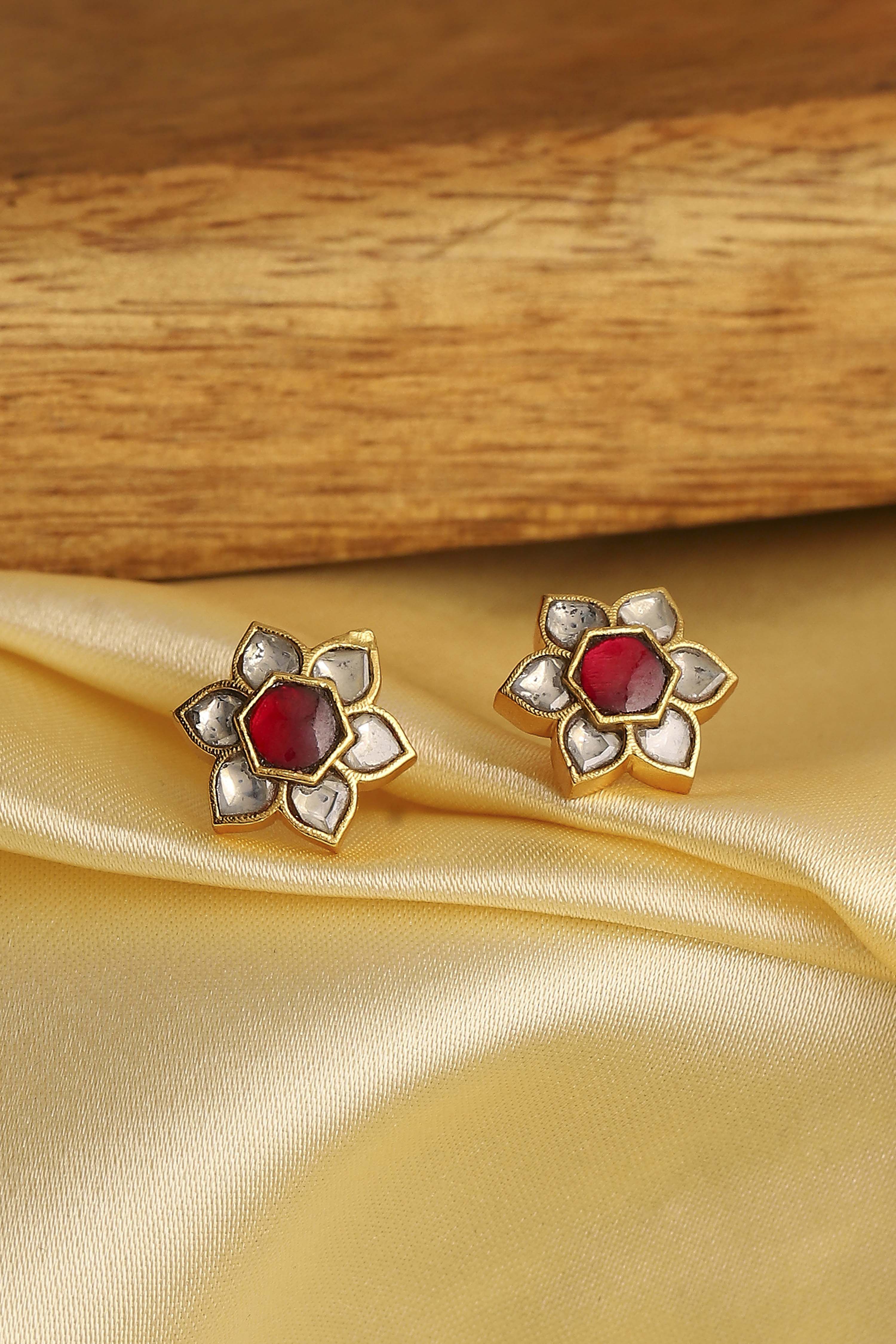 Dark Pink Brass Studs image number 0