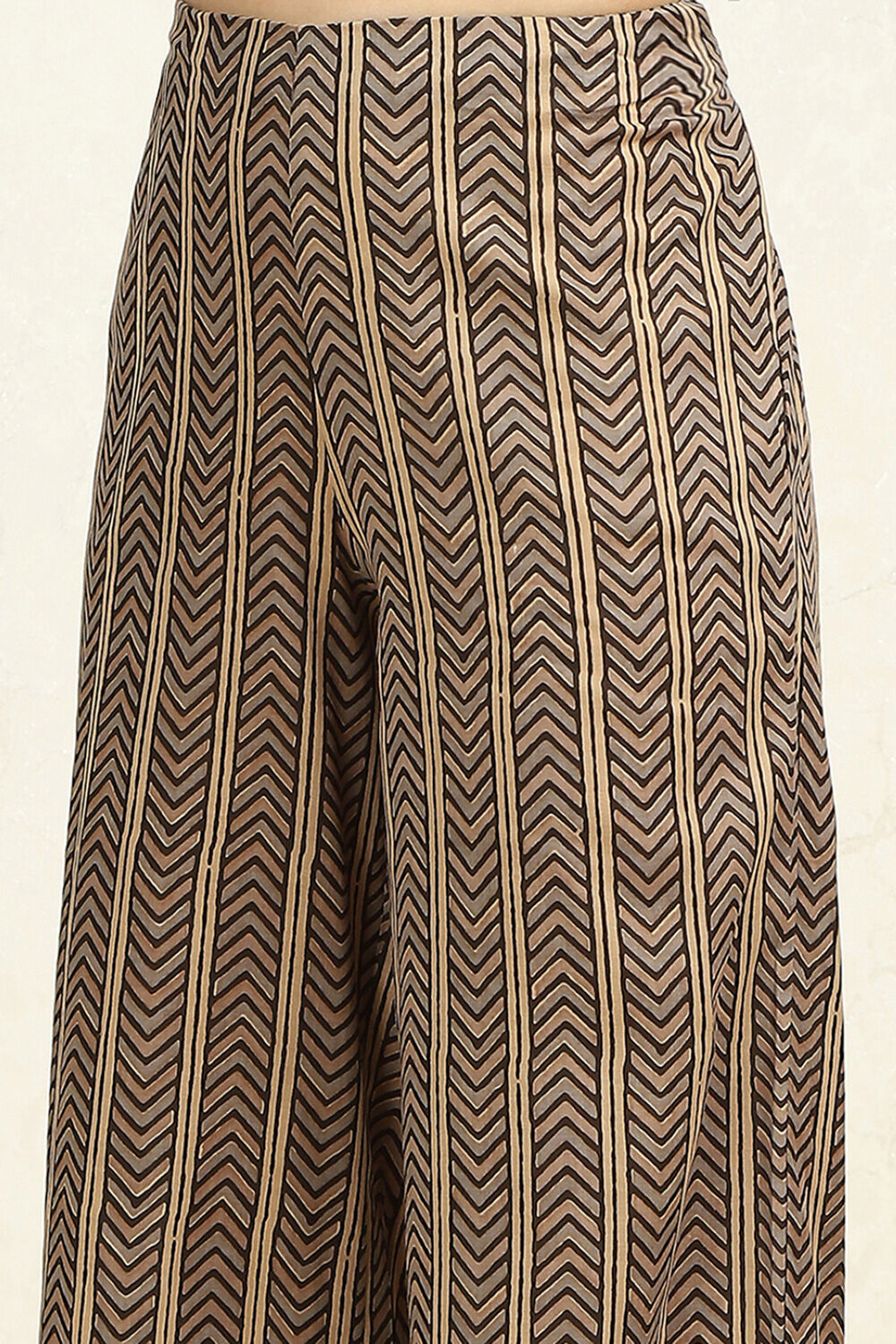 Brown and Pink Cotton Printed Unstitched Suit Set image number 3